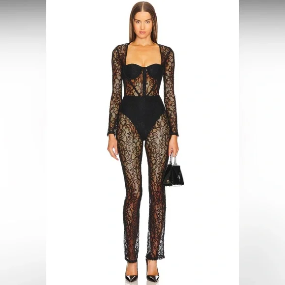 Michael Costello x REVOLVE Audrey Jumpsuit in Black - Picture 8 of 10